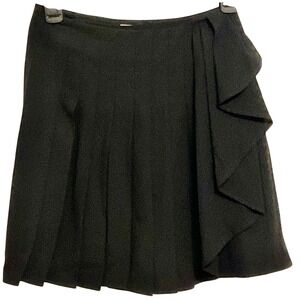 CACHE mini wrap skirt  black Y2K ruffle pleated flare 90's Y2K minimalist 6